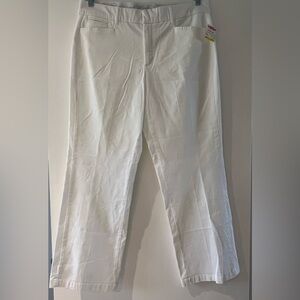 JM Collection White Straight Leg Pants Size 14S